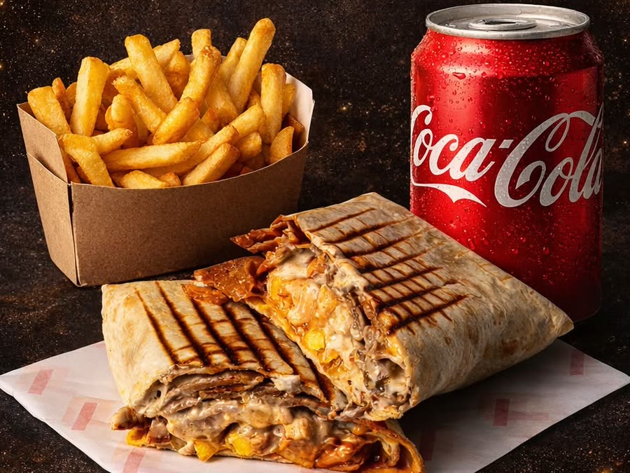 Menu Duo Mix — Duo Mix Tacos med pommes frites og Coca-Cola